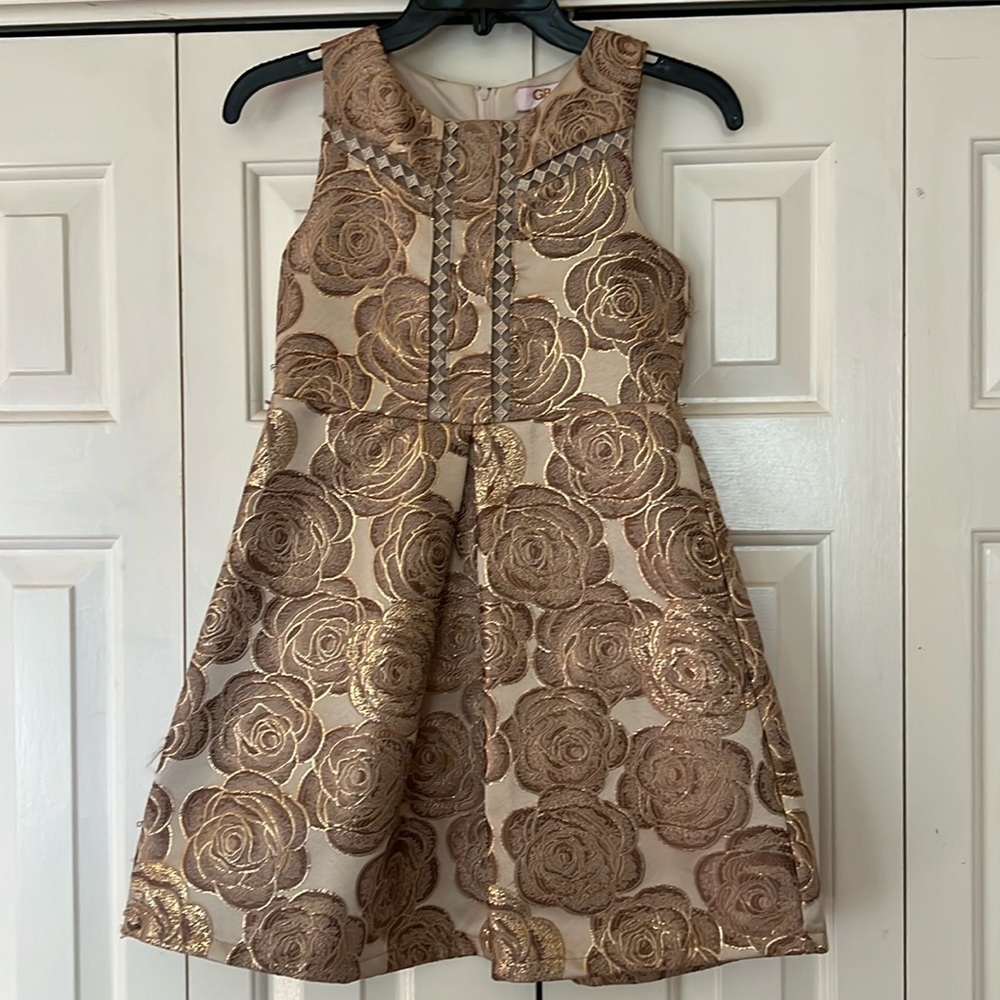 Gorgeous GB Girls SZ 10 Gold Party Dress.
